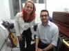 A aula de canto vai começar.