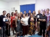 Os músicos da apresentação de música erudita e nossa diretora Cecília.